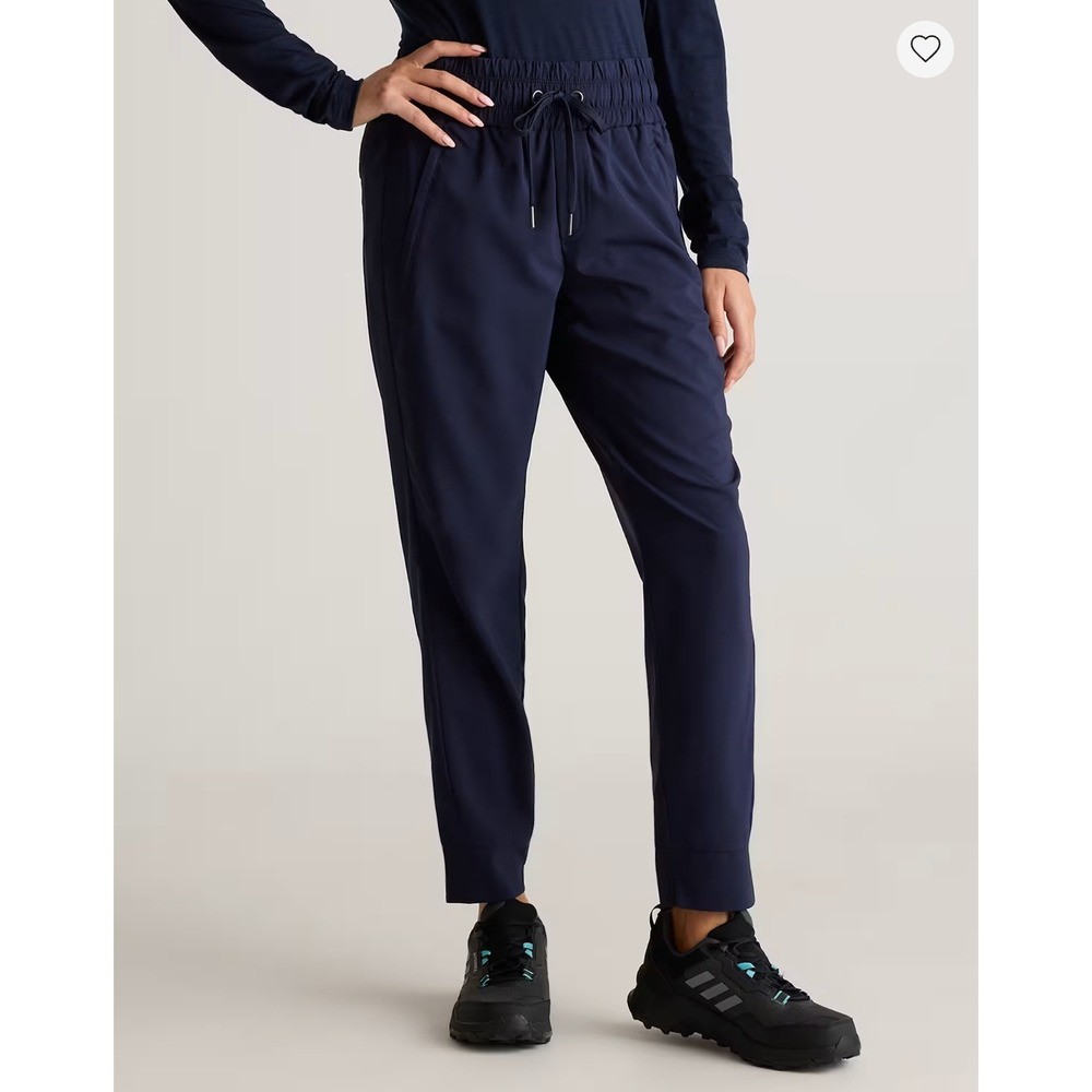 Quince Micro Ripstop Mid-Rise Hike Joggers Pants Deep Navy Womens Size M